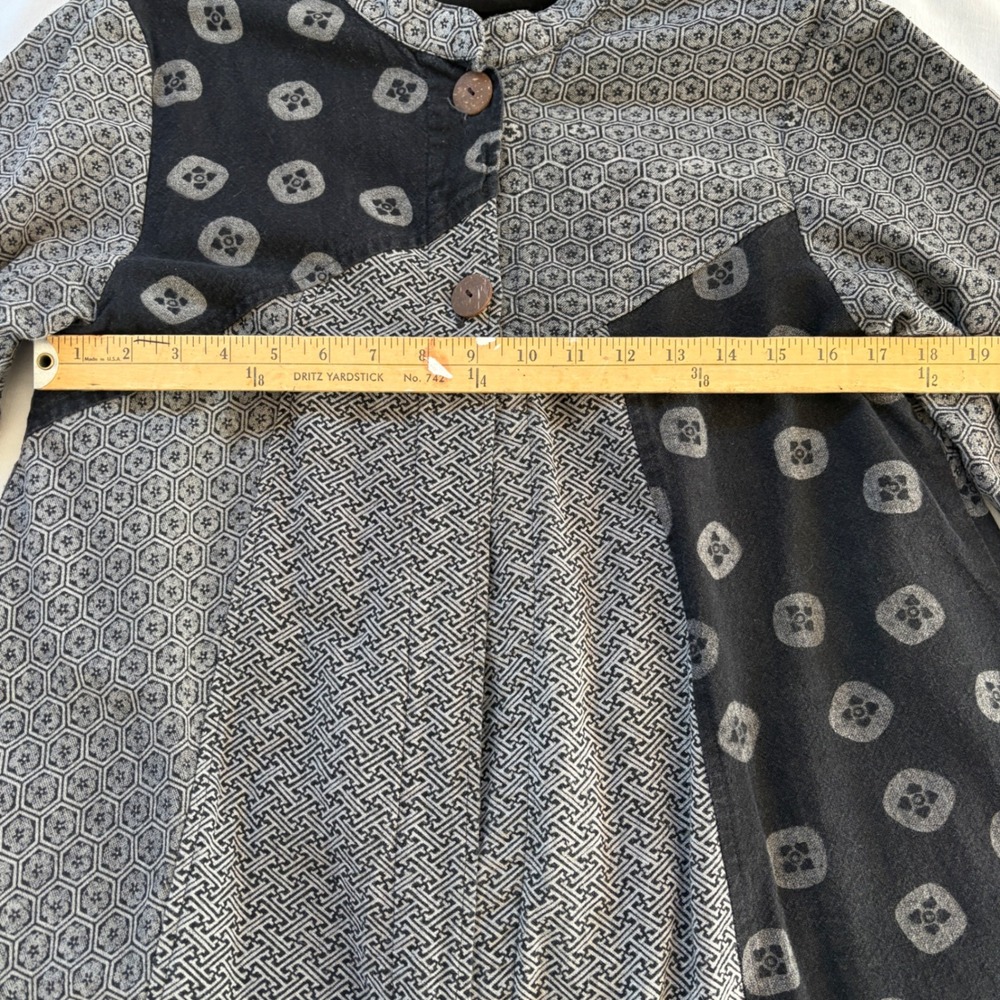 Cupcake Womens Patchwork Cotton Jacket Black Grey… - image 11